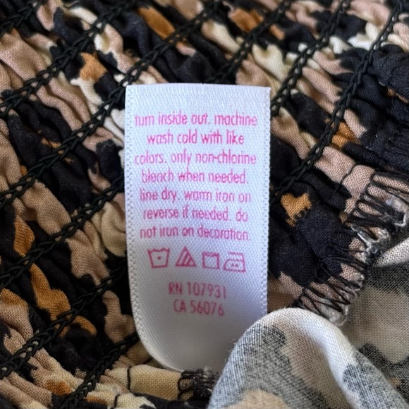 •JUSTICE• Girls Flowy Leopard Print Summer Top - Size 18-20 - Picture 5 of 6